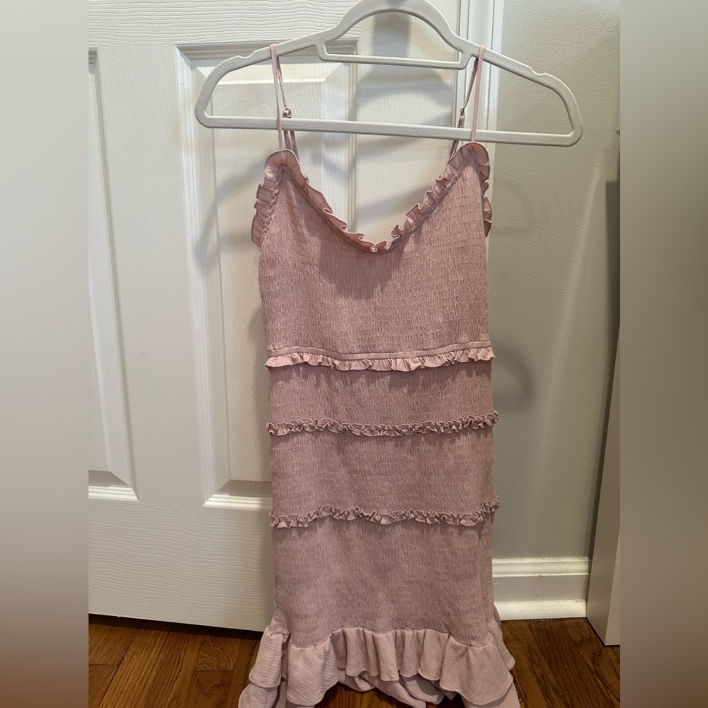 Papermoon Purple Mini Smocked Dress